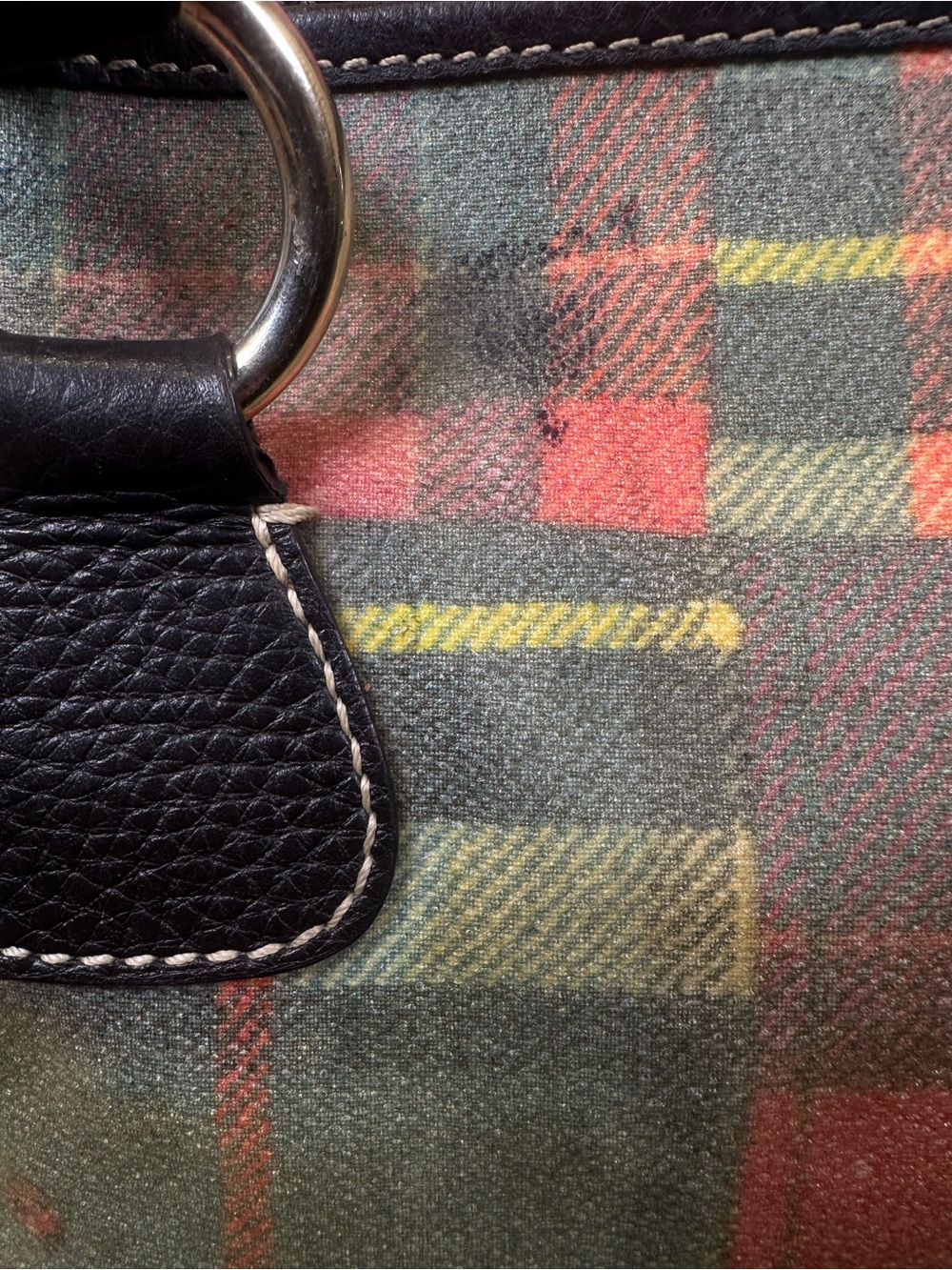 Dooney & Bourke Vintage Ladybug Picnic Madras Hobo Bag - Picture 13 of 17